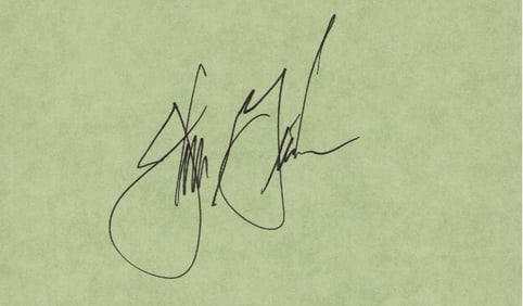 John Grisham signed card