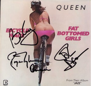 Queen rare signed record sleeve