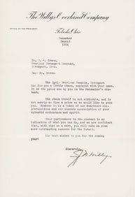 John N Willys rare signed letter