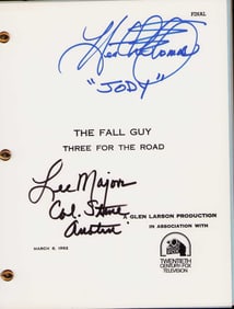 Fall Guy original cast signed script