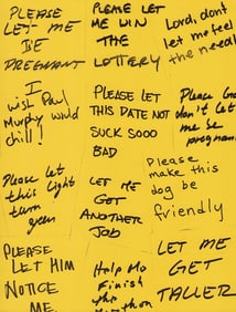 Bruce Almighty prop prayers paper