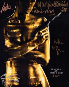 James Bond rare multiple signed photograph