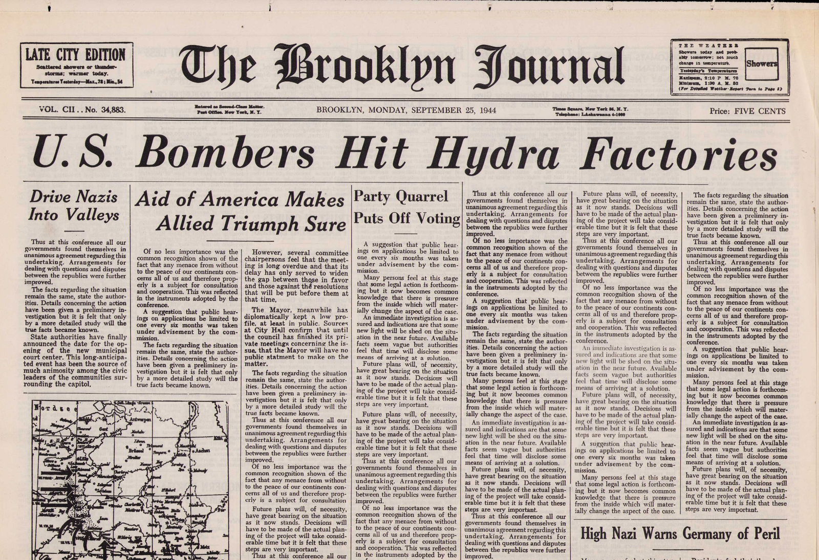 Captain America prop newspaper