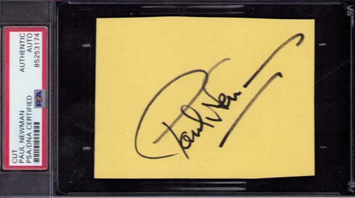 Paul Newman PSA DNA Slabbed signature