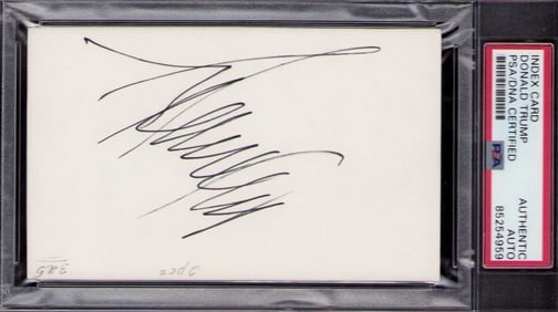 Donald J Trump signature PSA DNA slabbed