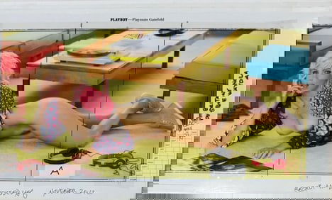 Playboy original publishers Layout signed by Hefner