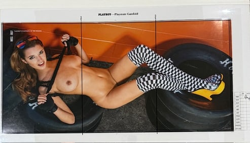 Playboy original publishers Layout signed by Hefner