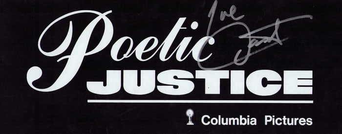 Poetic Justice Janet Jackson signed trailer card