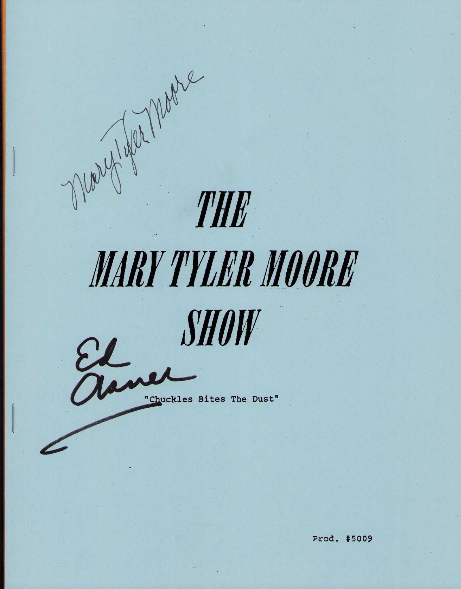 Mary Tyler Moore script signed (1 of 1)