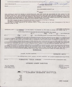 Clint Eastwood rare contract signed