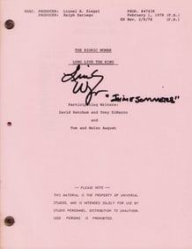 Bionic Woman set used signed script