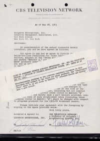 Judy Garland rare contract signed