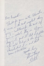 Stephen King exceedingly rare handwritten letter