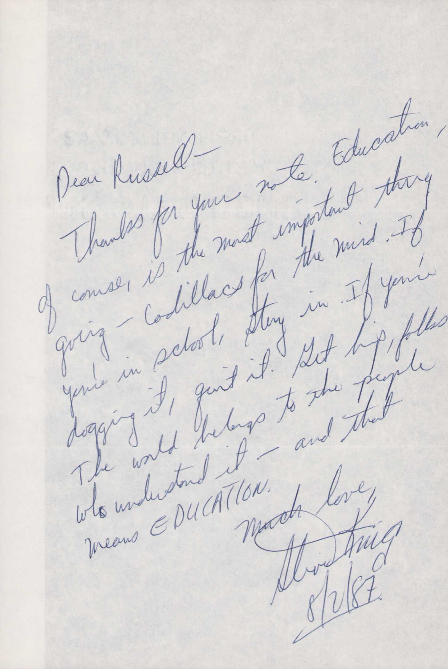 Stephen King exceedingly rare handwritten letter (1 of 1)