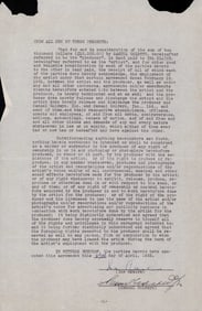 Samuel Goldwyn and Ina Claire contract signed