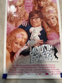 Austin Powers original movie poster signed