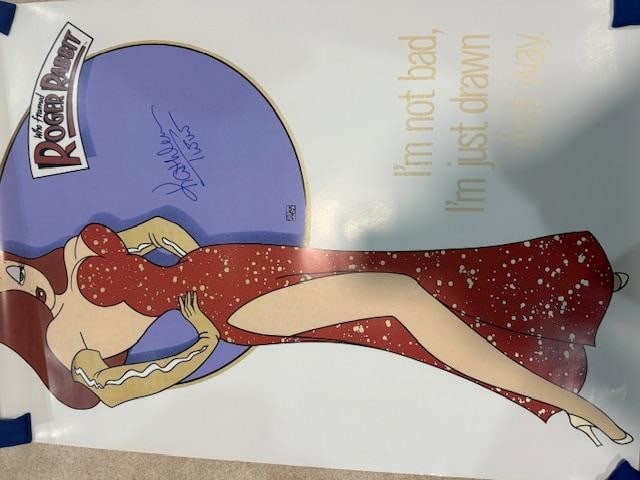Kathleen Turner signed Roger Rabbit poster (1 of 1)