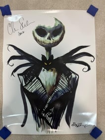 Chris Sarandon signed Jack Skellington poster