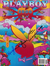 Hugh Hefner and Peter Max signed Playboy
