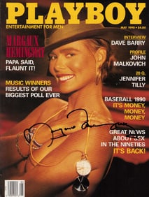Margaux Hemingway signed Playboy magazine
