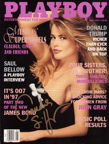 Claudia Schiffer signed Playboy magazine