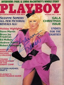 Suzanne Somers signed Playboy magazine