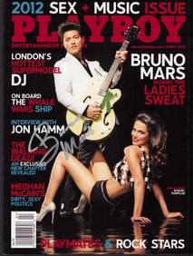 Bruno Mars signed Playboy magazine