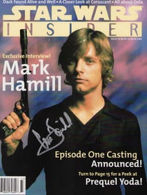 Mark Hamill signed magazine