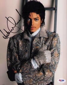 Michael Jackson signed photograph PSA DNA