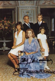 Prince of Monaco and Grace Kelly Princess signed photograph
