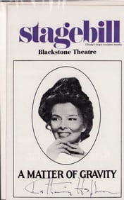 Katharine Hepburn signed Broadway Playbill
