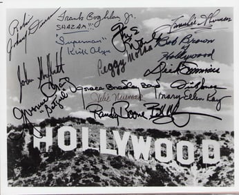 Hollywood Sign signed by a rare number of legends