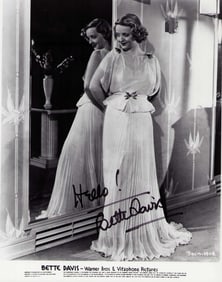 Bette Davis signed photograph