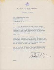 Richard Nixon signed letter