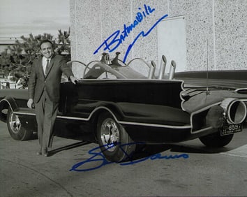 George Barris signed Batmobile photograph