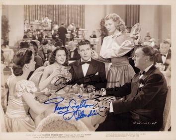 Blondie cast signed photograph