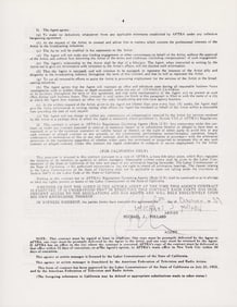 Michael j Pollard signed contract