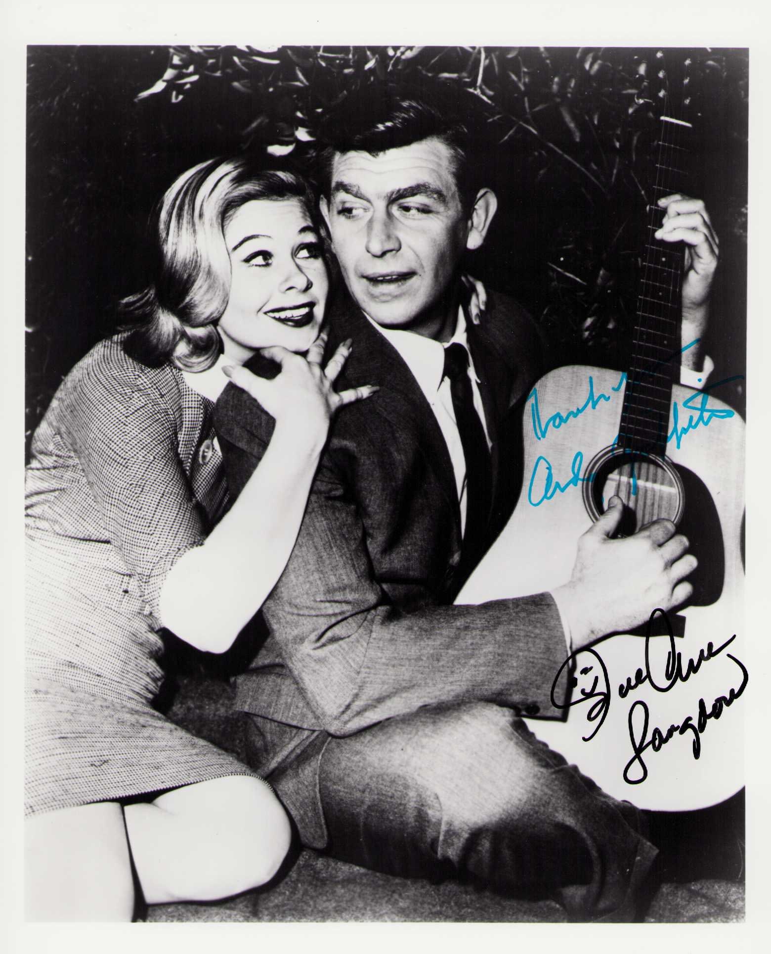 Sua Ann Langdon and Andy Griffith signed photograph (1 of 1)