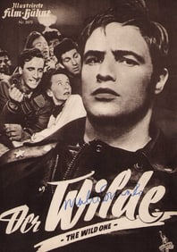Marlon Brando signed german Herald movie flyer