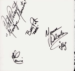 Munsters cast signed sheet