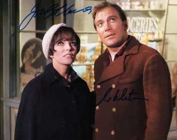 Star Trek Shatner and Collins signed photograph