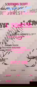 I, Tonya premiere ticket signed