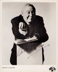 Charles Laughton signed photograph