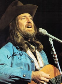Willie Nelson signed photograph