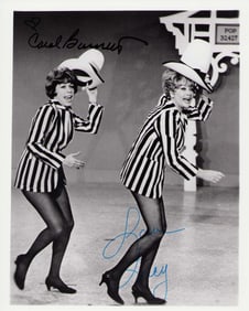 Lucille Ball and Carol Burnett signed photograph