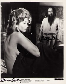 Christopher Lee and Barbara Shelley signed photograph