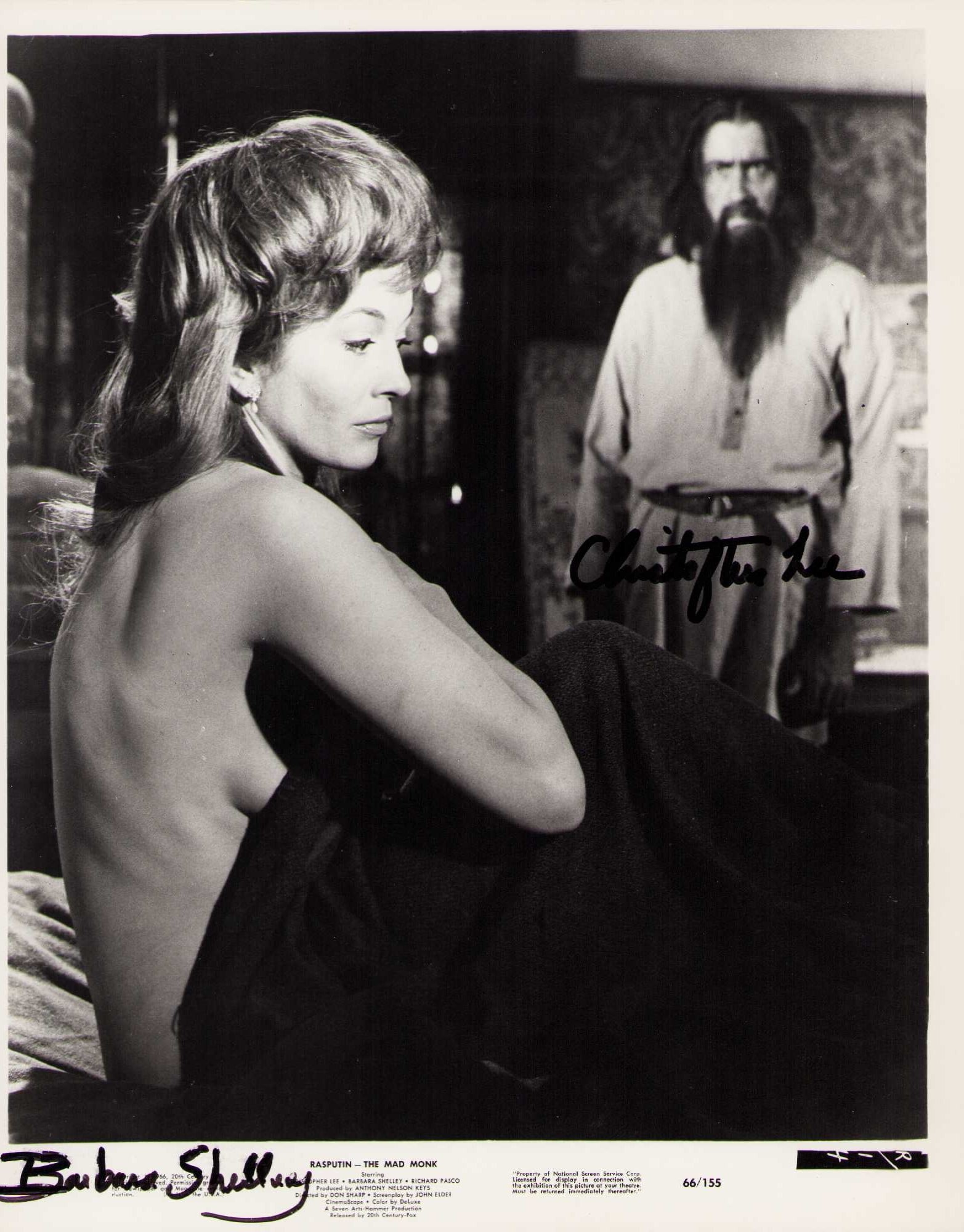 Christopher Lee and Barbara Shelley signed photograph (1 of 1)