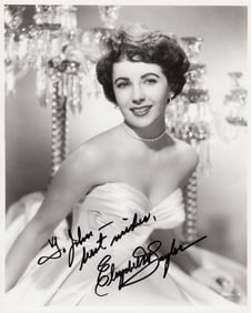 Elizabeth Taylor signed photograph