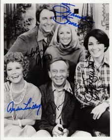 Three's Company cast signed photograph rare