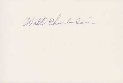 Wilt Chamberlain signed card